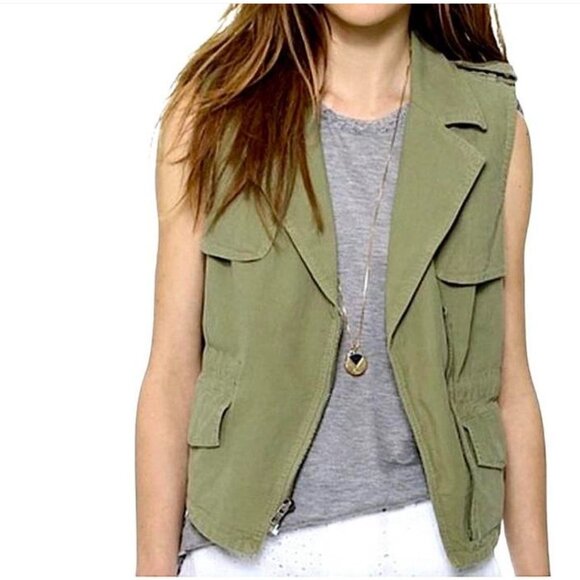 Madewell Safari Field Vest in Khaki Green | Size Small - Picture 1 of 10